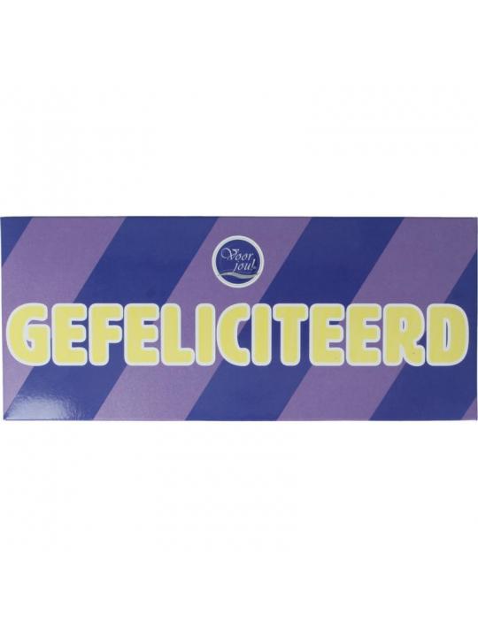 Wensreep melkchocolade gefeliciteerd