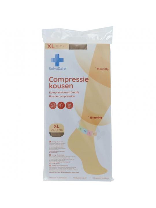 Compressiekous beige XL 29 - 33 cm