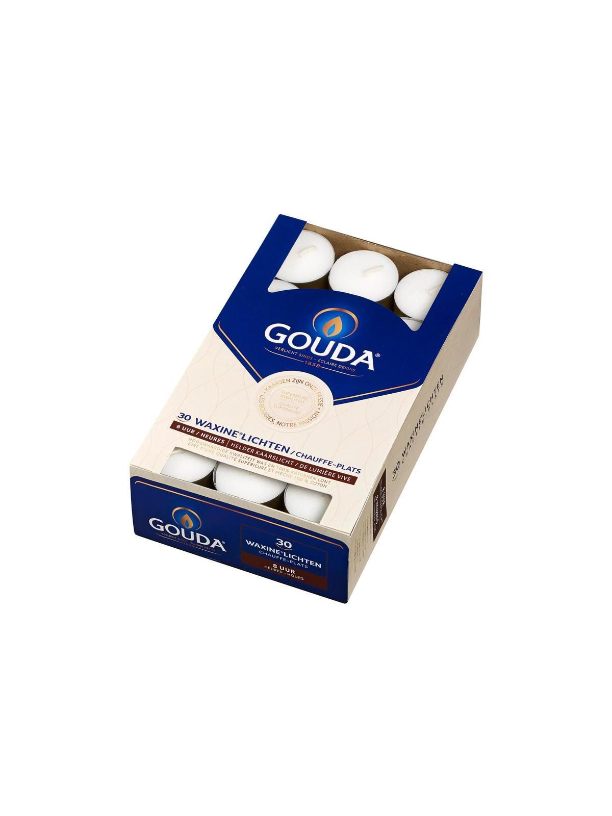 Waxinelicht 8 uur wit