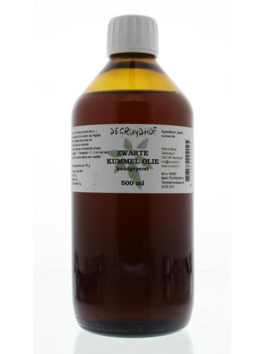 Zwarte kummel olie koudgeperst