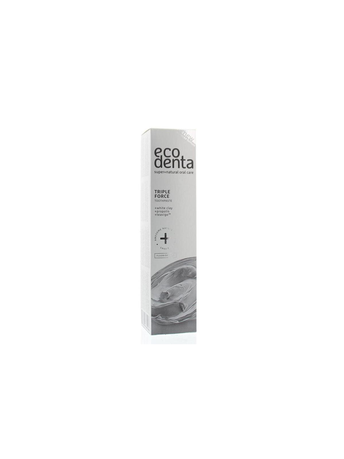 Tandpasta extra triple effect witte klei