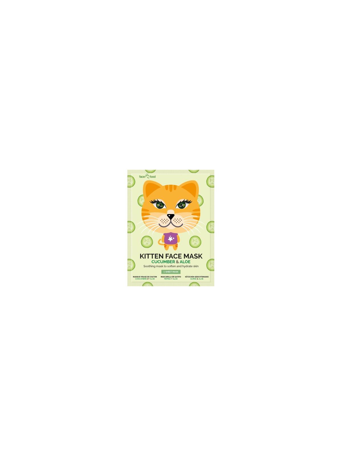 Kitten sheet face mask cucumber & aloe