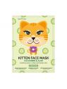 Kitten sheet face mask cucumber & aloe