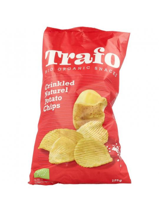 Ribbelchips gezouten bio