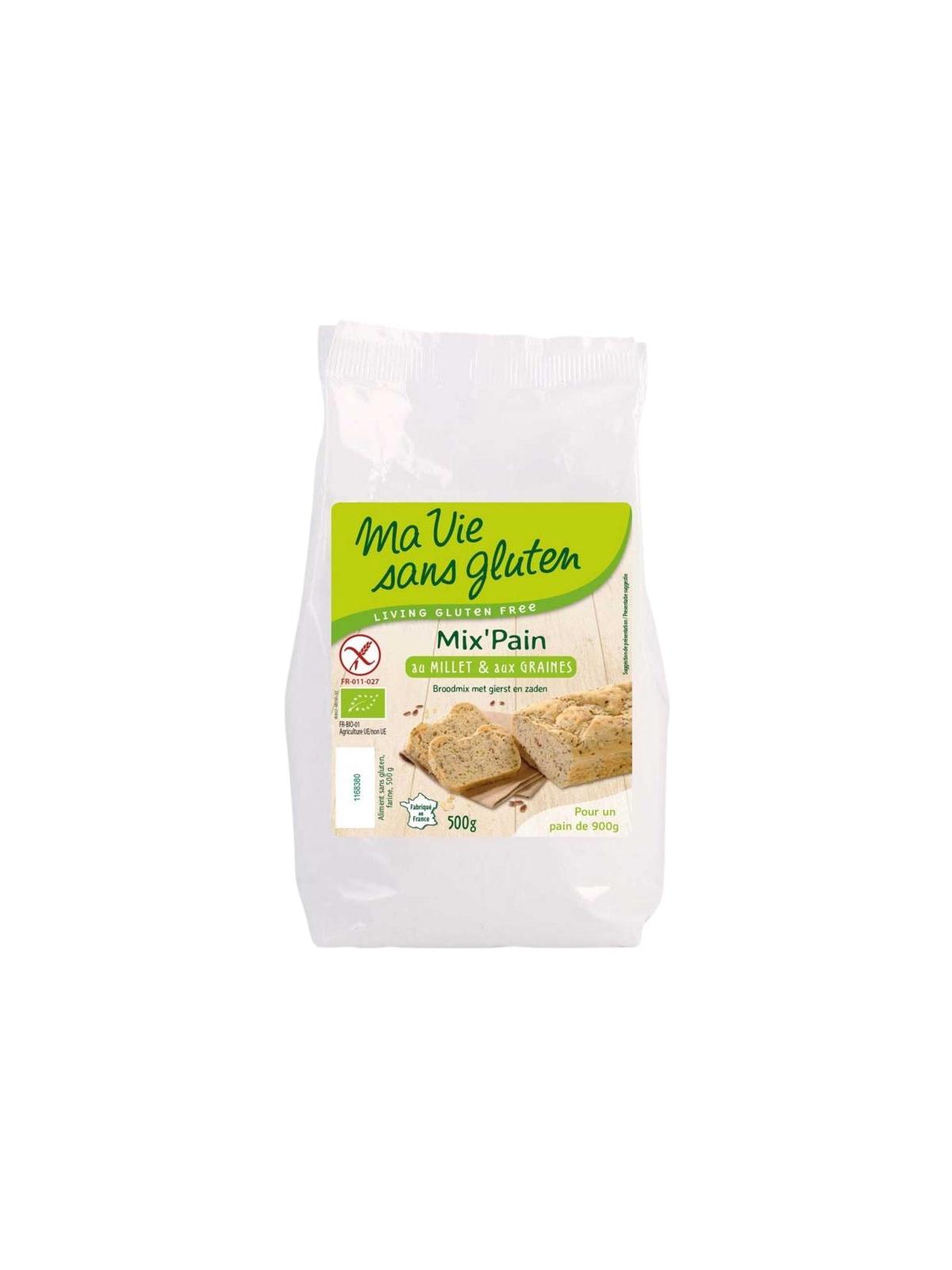 Broodmeel met gierst en zaden glutenvrij bio