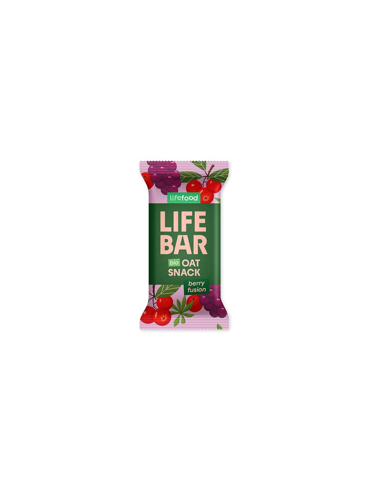 Lifebar oatsnack berry fusion bio