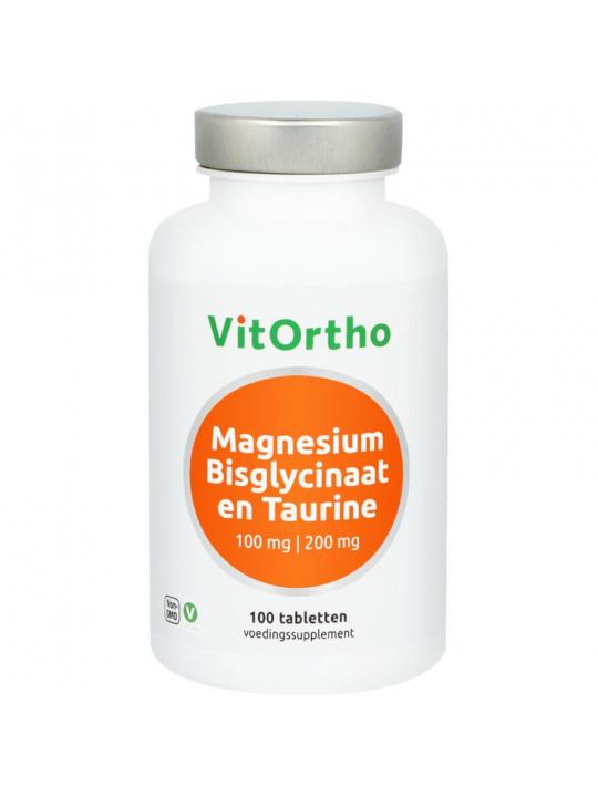 Magnesium bisglycinaat 100 mg en taurine 200 mg