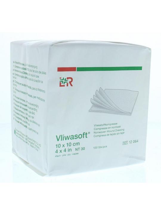 Vlieskompres 10 x 10cm 4-laags
