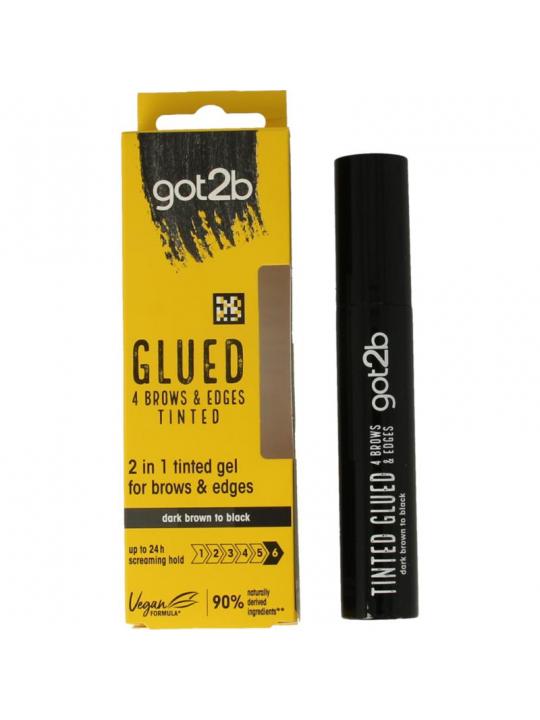 Glued 4 brows black