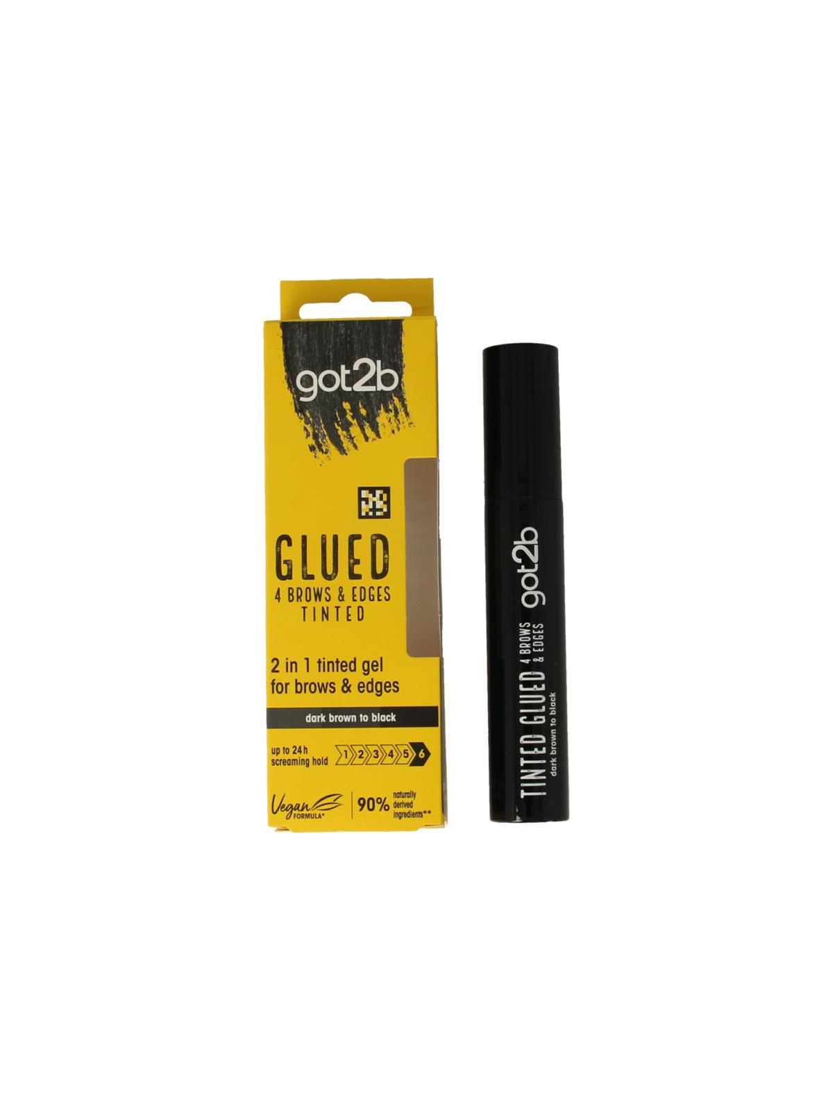 Glued 4 brows black