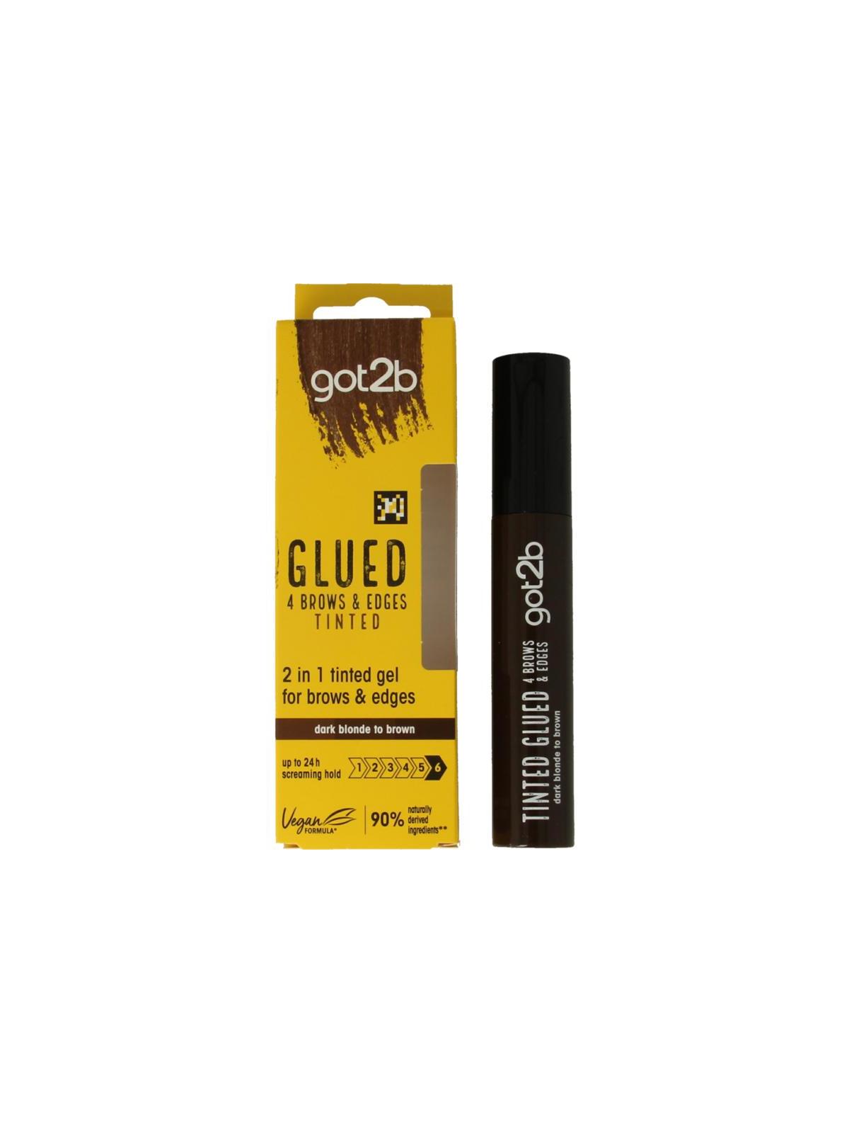 Glued 4 brows dark brown