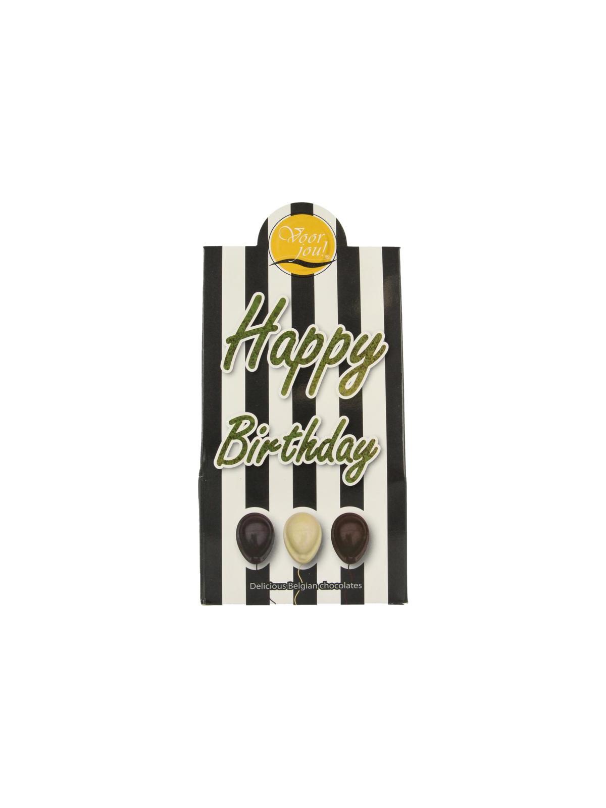 Cadeau doos black & white happy birthday