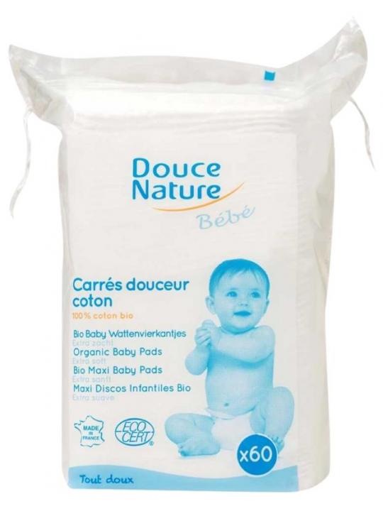 Baby wattenvierkantjes bio