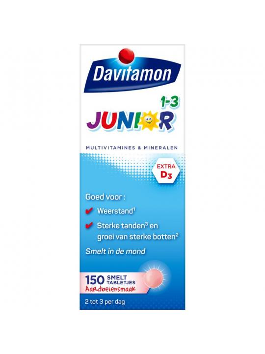 Junior 1-3 smelttablet aardbei