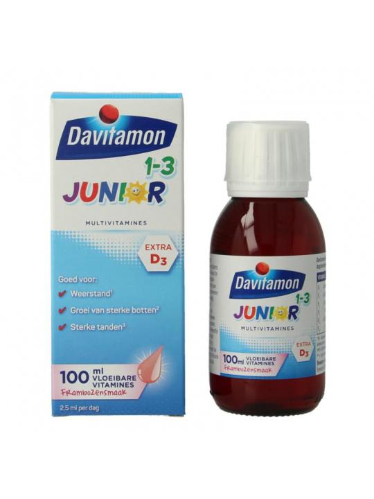 Junior 1+ vloeibare vitamines framboos