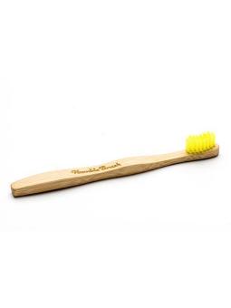 Tandenborstel bamboe kids geel brush soft