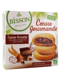 Gevulde koekjes hazelnoot choco bio