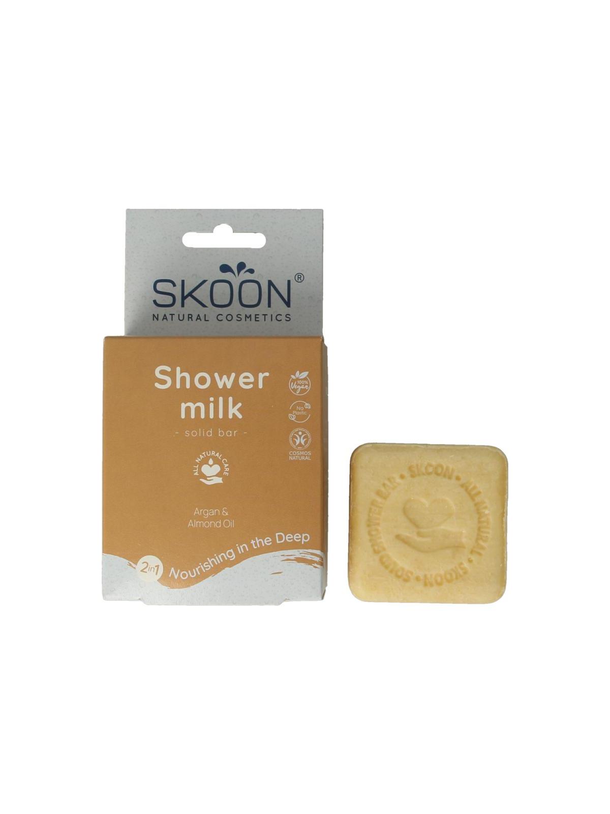 Solid shower milk nourishing into the deep 2-in-1
