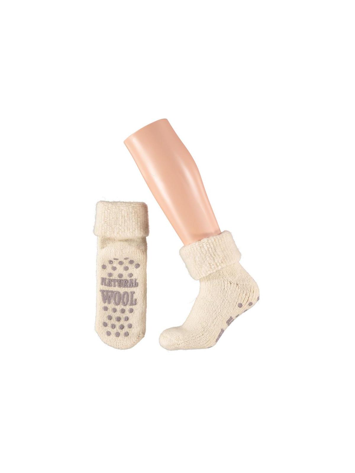 Slofsok anti slip unisex grijs/beige maat 39-42
