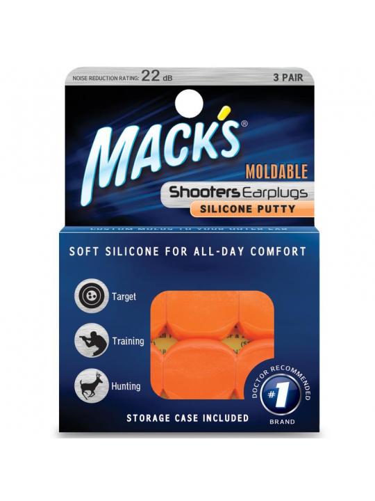 Shooters moldable earplugs orange