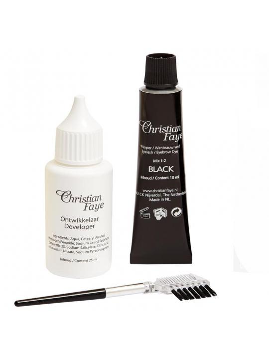 Eyebrow/eyelash dye black