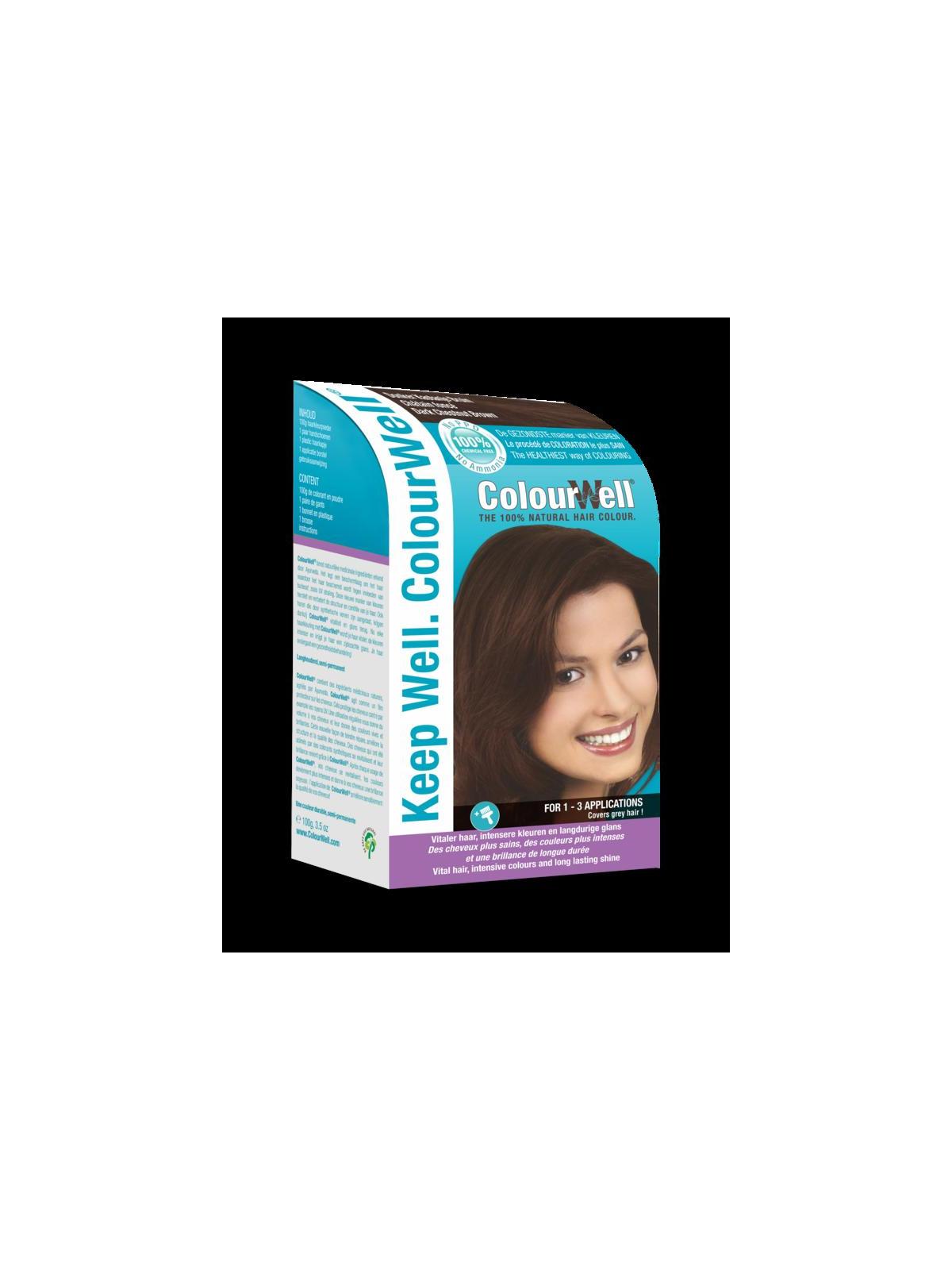 100% Natuurlijke haarkleur donker kastanje bruin