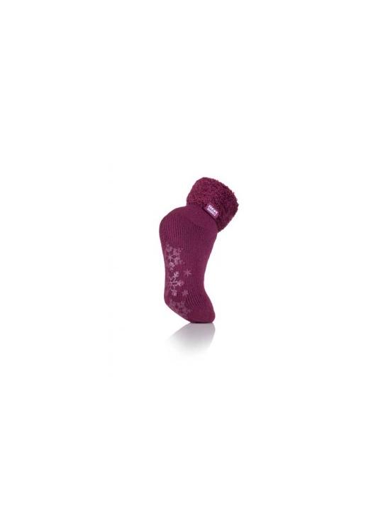 Ladies lounge socks maat 4-8 (37-42) plum