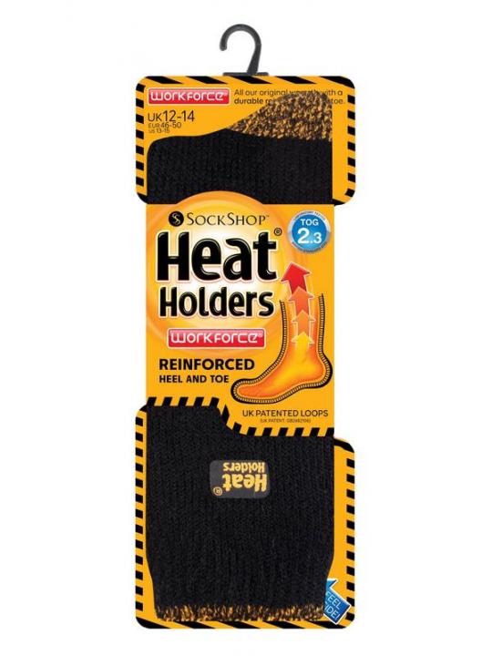 Mens workforce socks maat 12-14 black