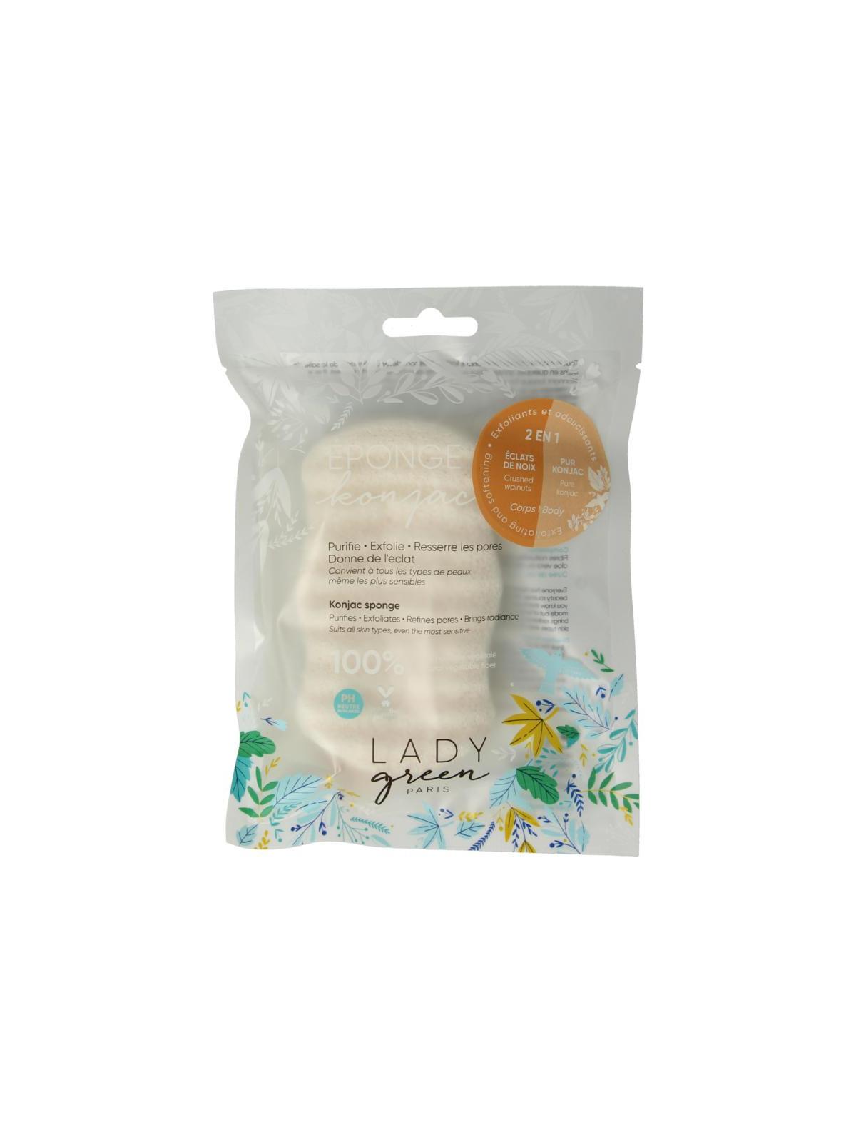 Konjac lichaamsspons crushed walnut