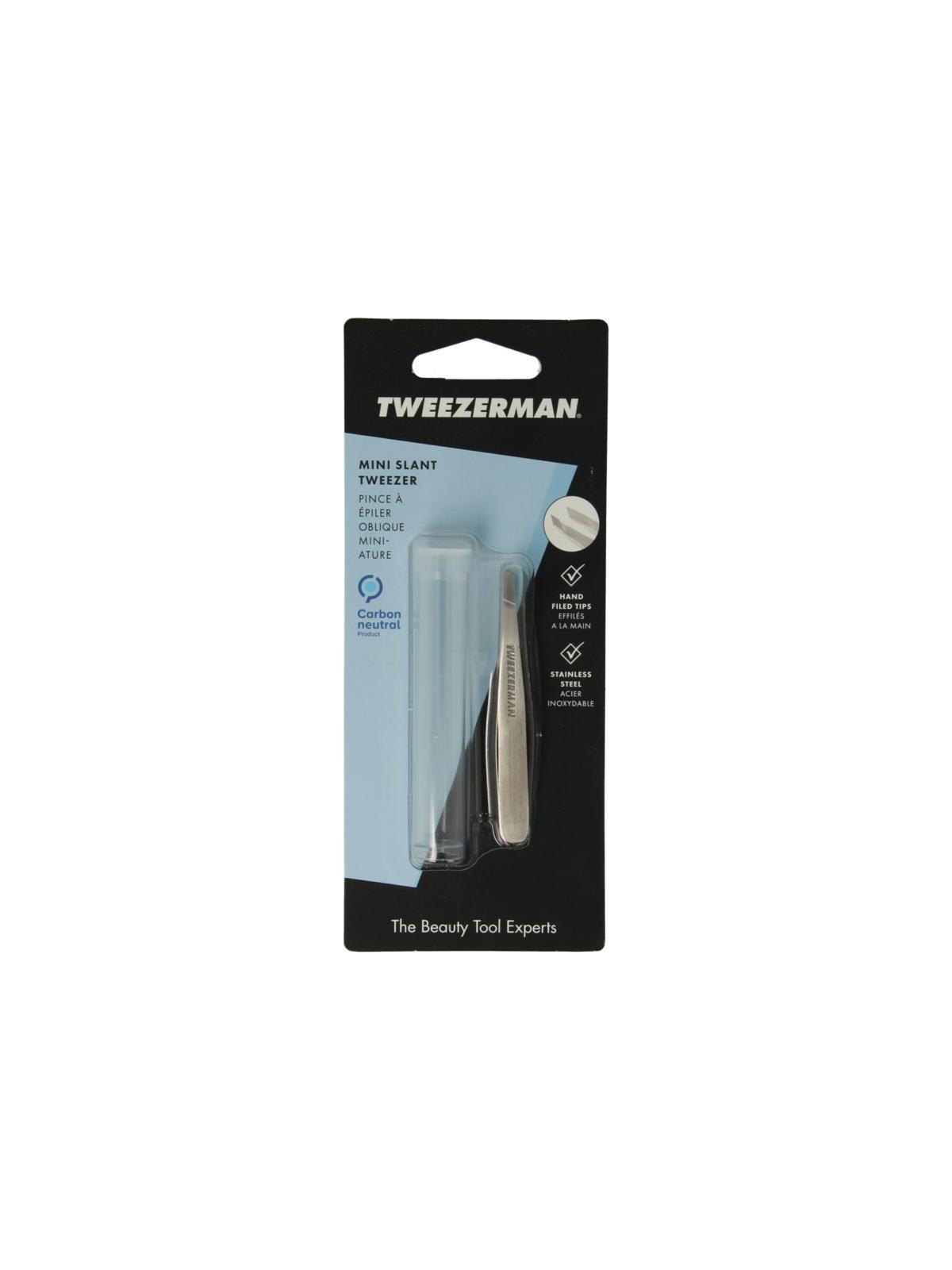 Mini slant tweezer klassiek stainless steel