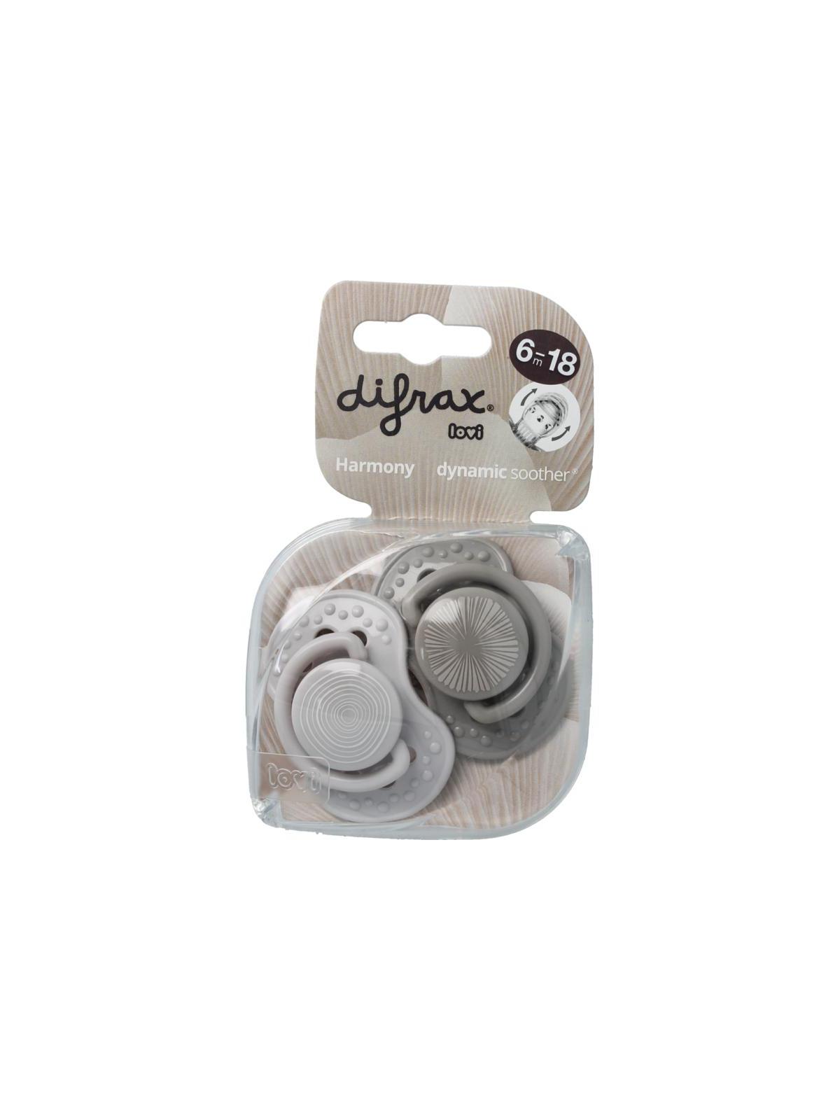 Fopspeen 6-18 maanden harmony light grey/dark grey