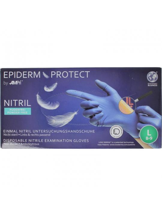 Nitriel onderzoekhandschoen poedervrij L blauw