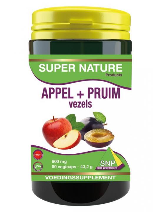 Appel pruim vezels 600 mg puur