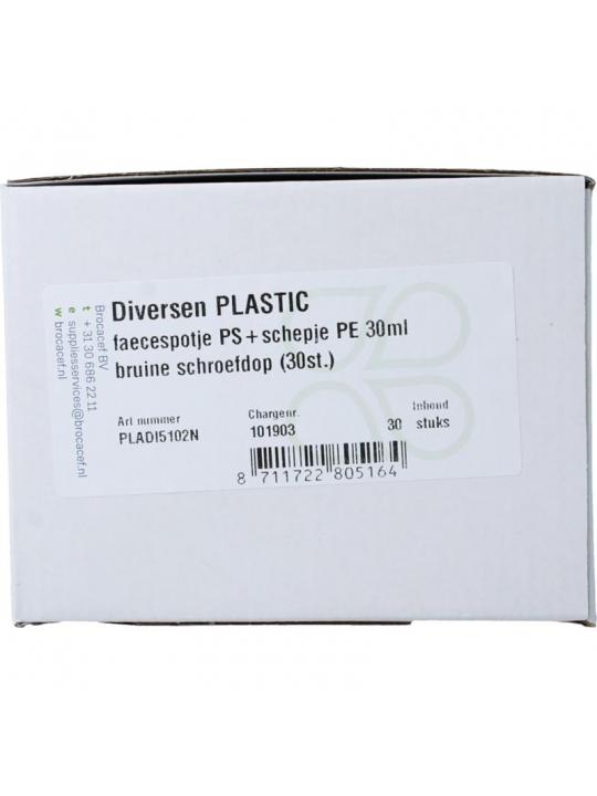 Brocacef faecespotje ps + schepje 30ml