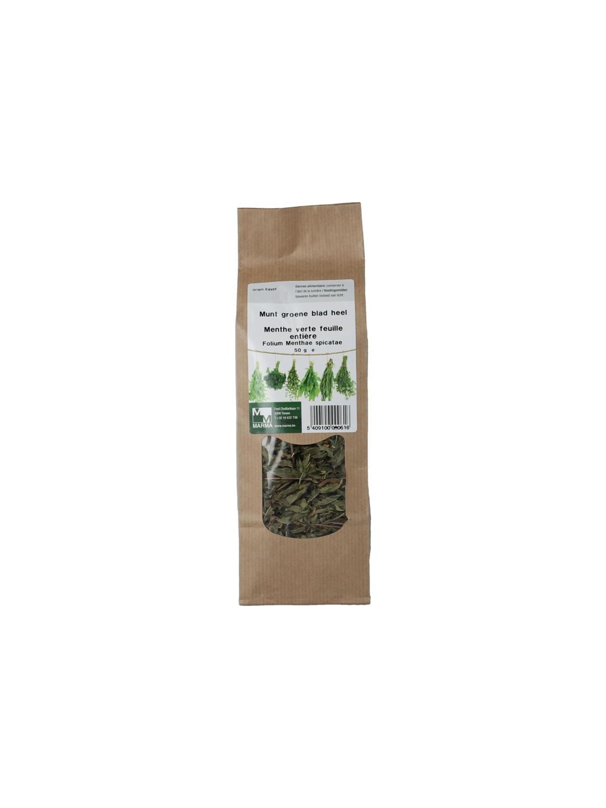 Marma Munt groene blad heel