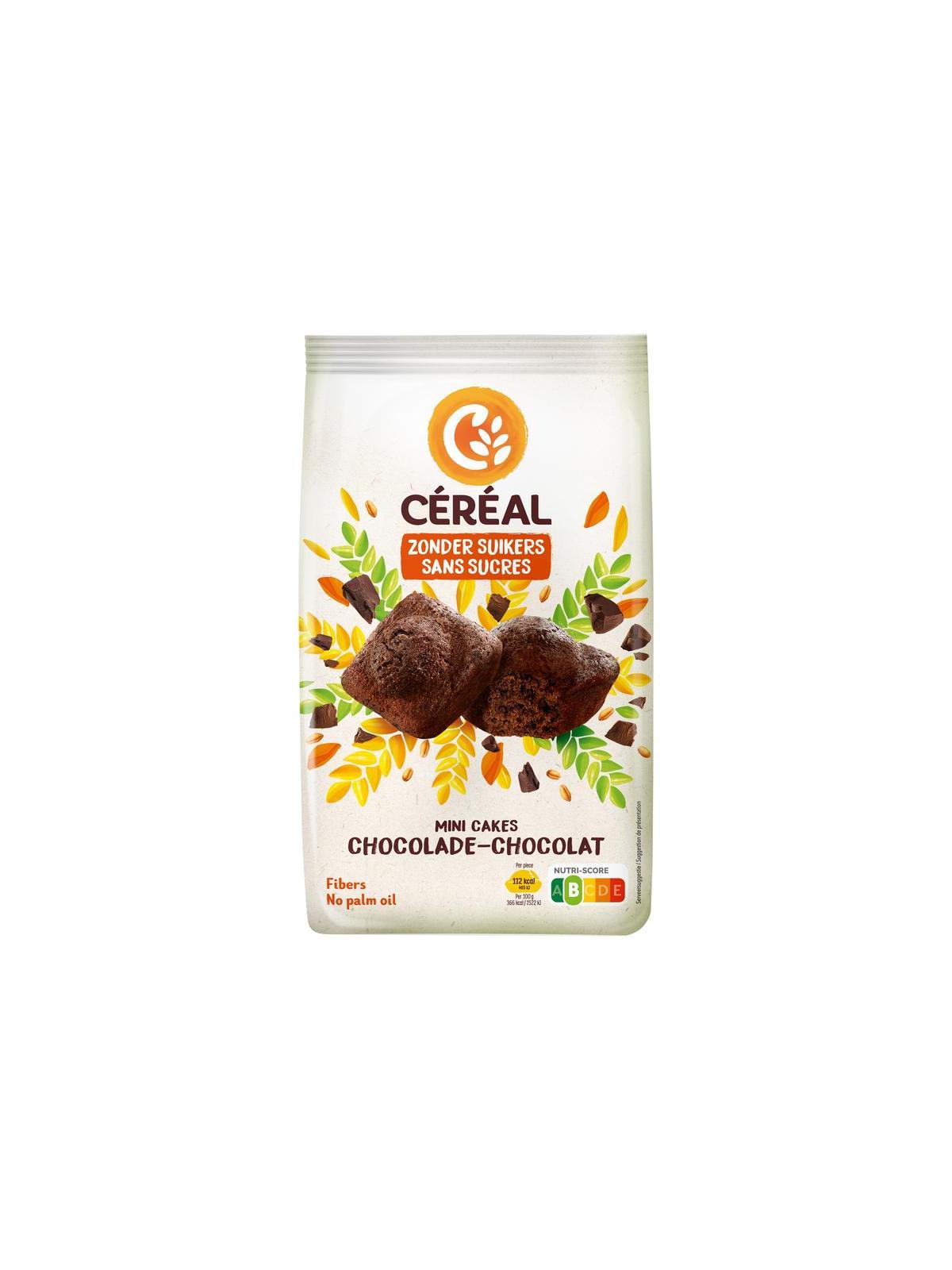Cereal mini cakes choco zonder suiker
