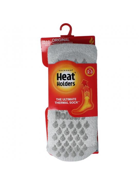 Heat Holders anti slip socks silver grey