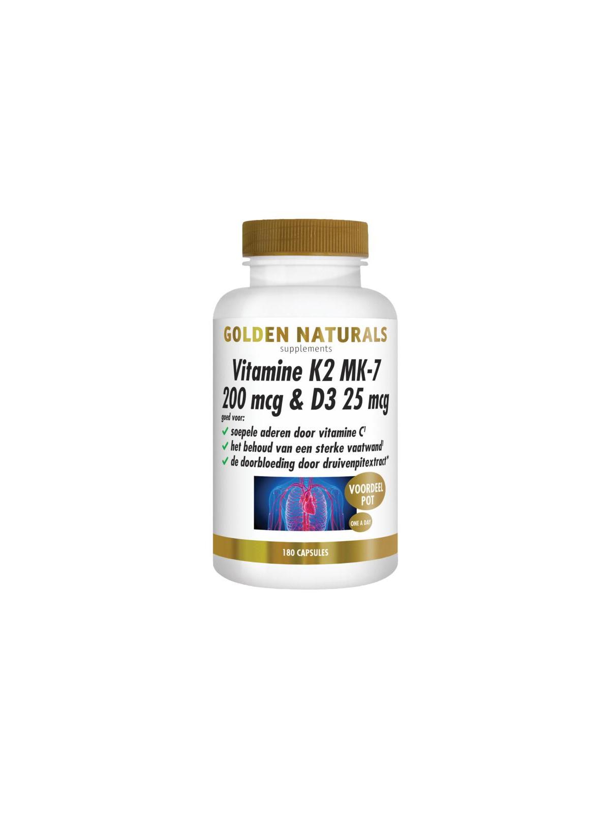 Vitamine K2 MK-7 200mcg & D3 25mcg