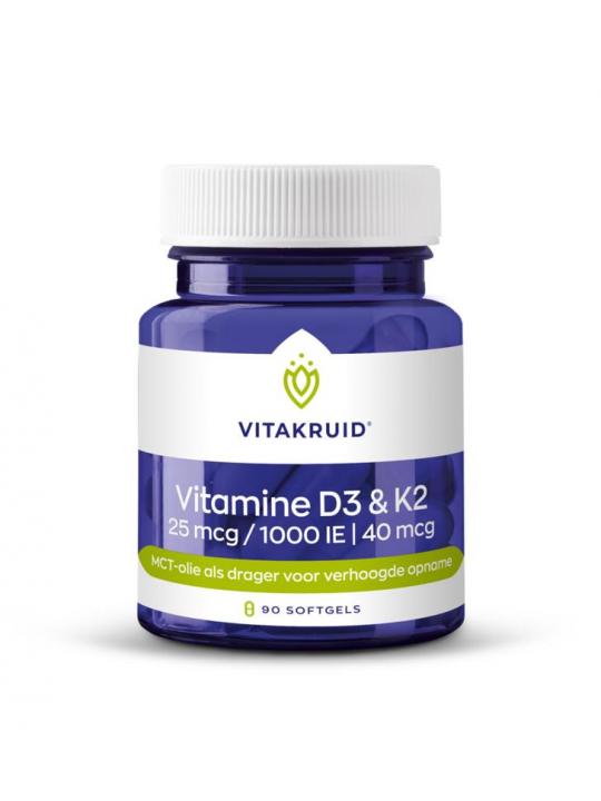 Vitakruid Vitamine D2 & K2 in MCT olie
