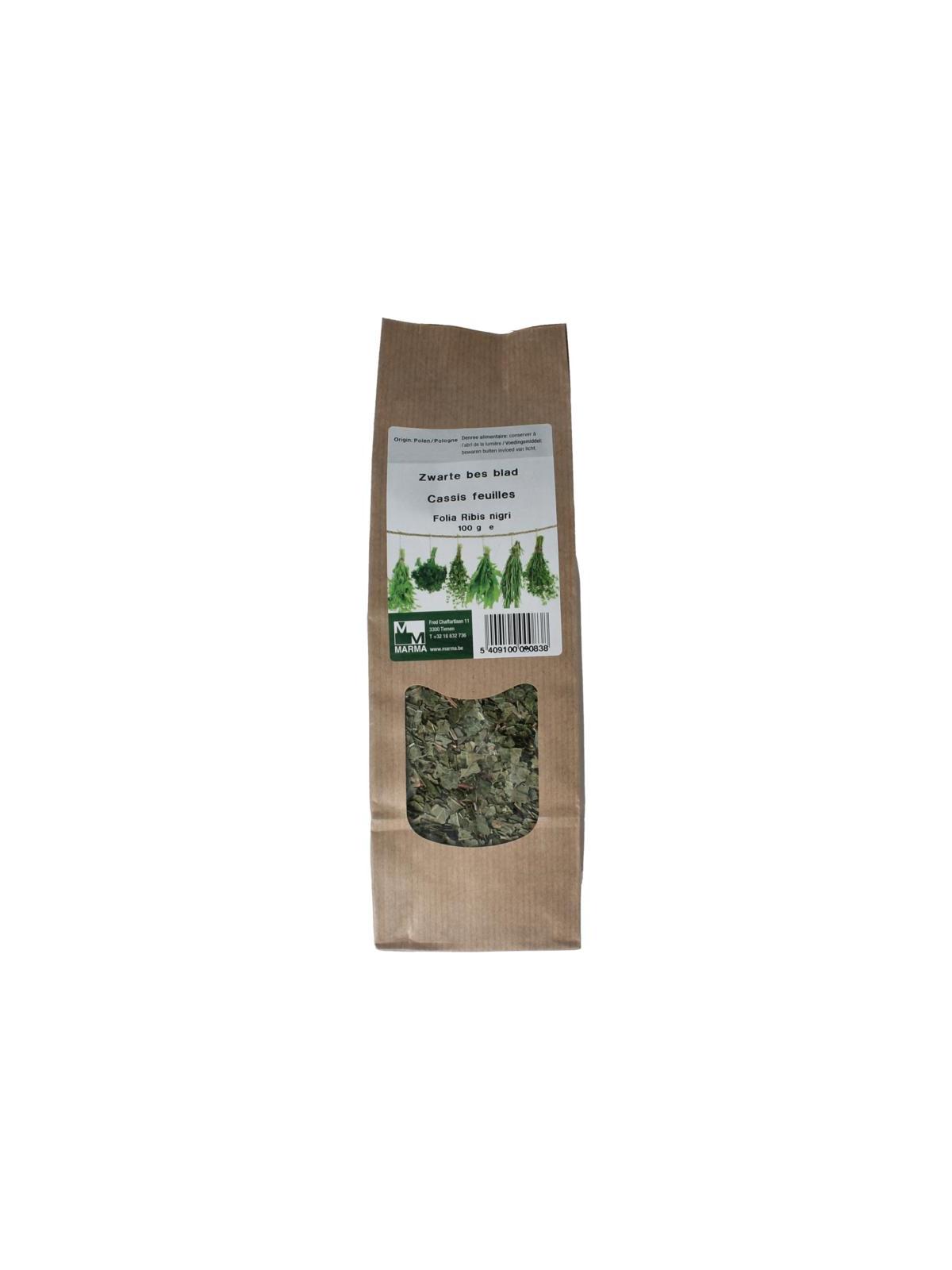 Marma zwarte bes blad