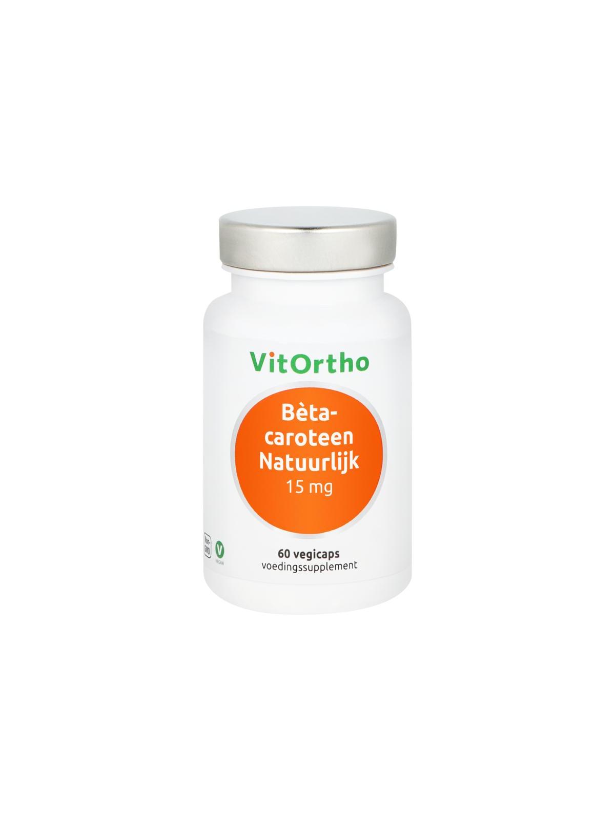 Vitortho beta-caroteen natuurlijk 15mg