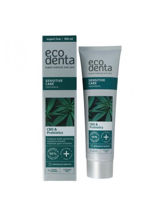 Ecodenta Tandpastsa sensitive CBD probiotica expert line