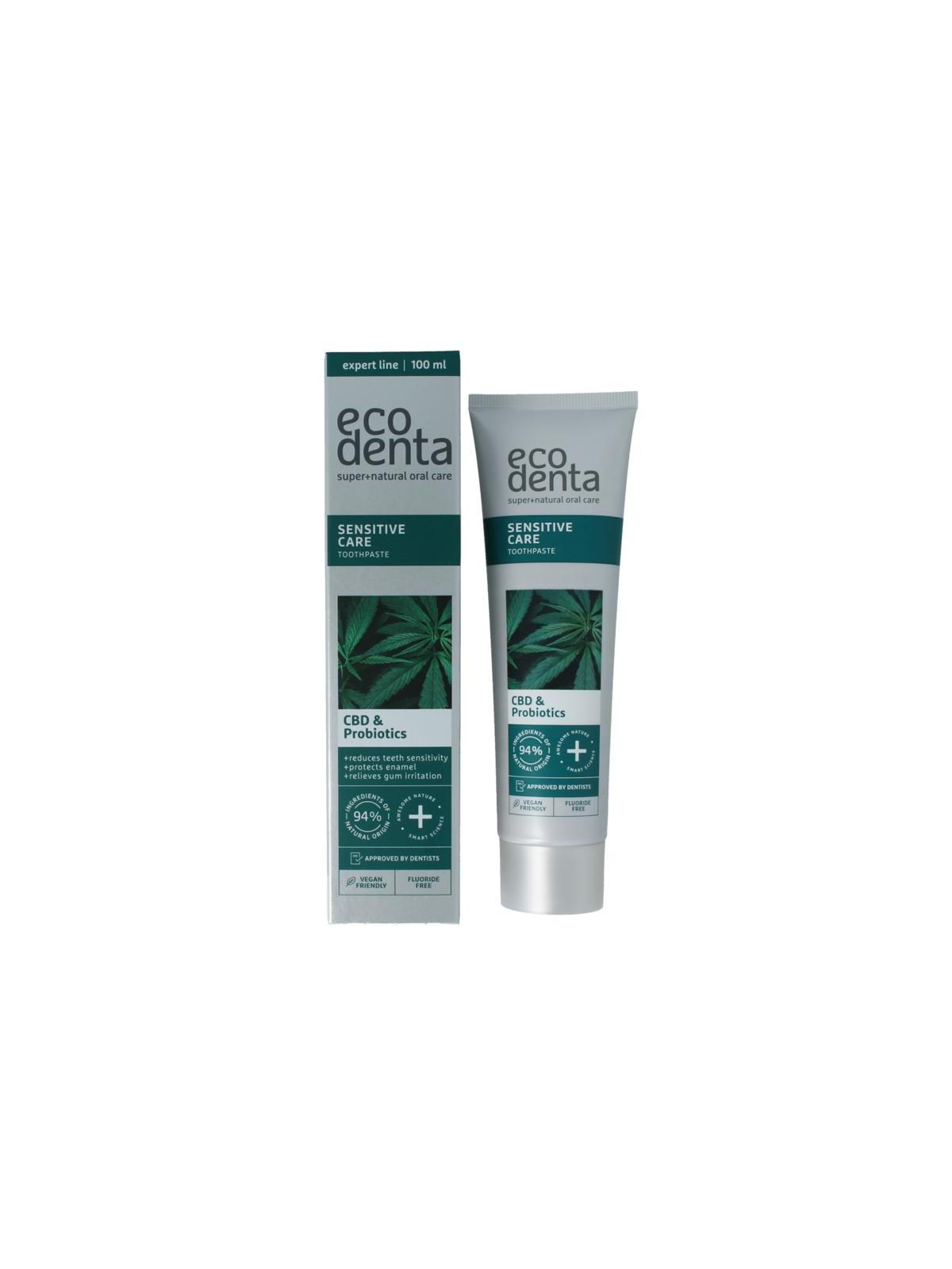 Ecodenta Tandpastsa sensitive CBD probiotica expert line