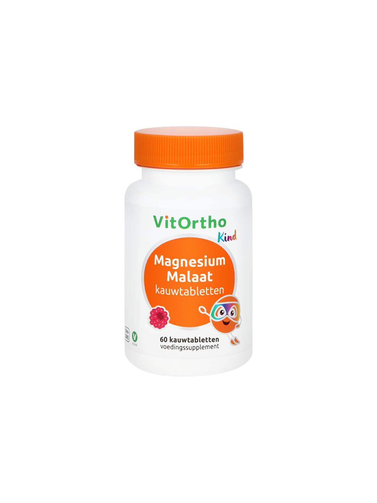 Vitortho magnesium malaat kauwtblt kind