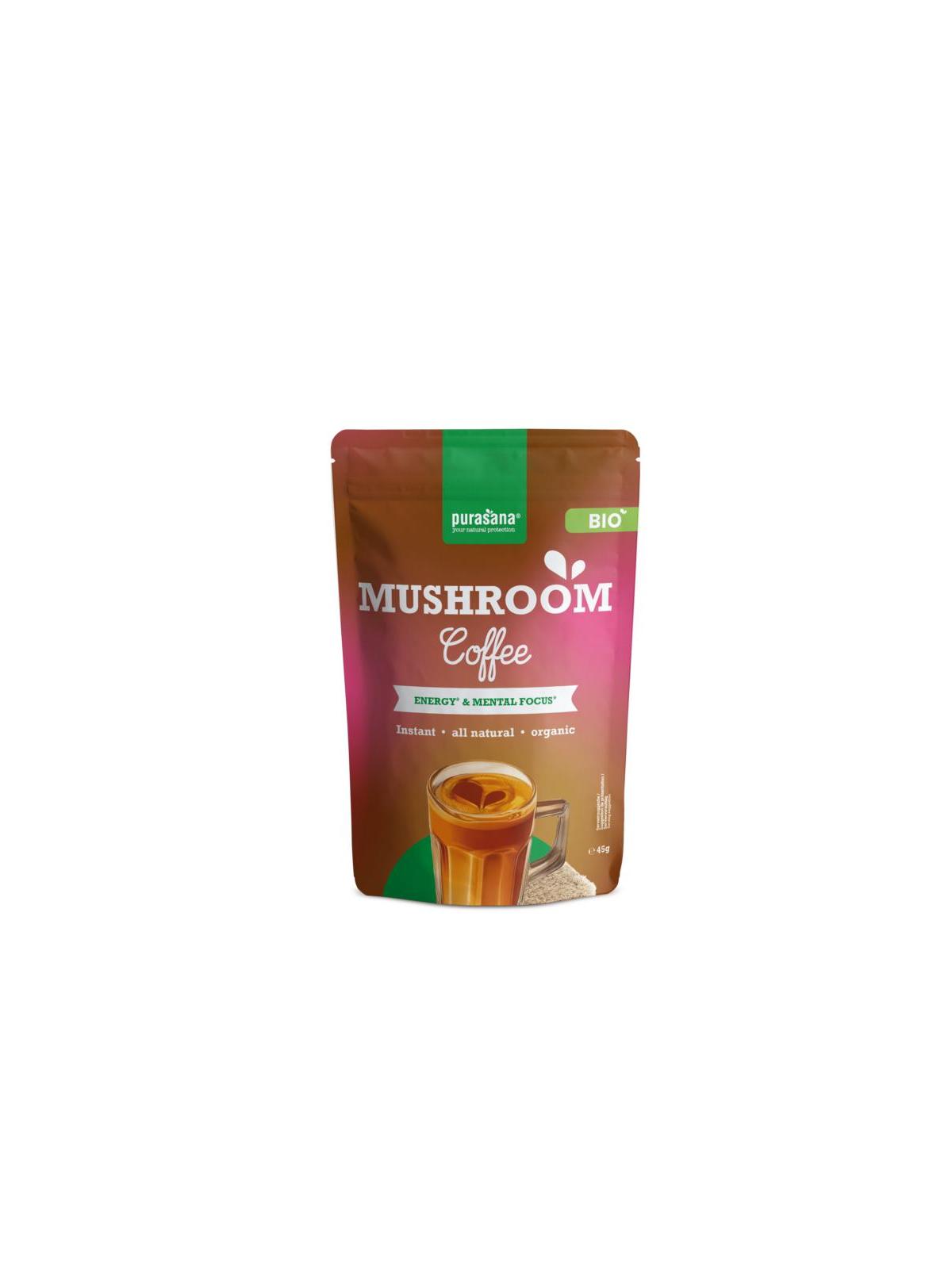 Purasana hot drinks mushroom coffee bio