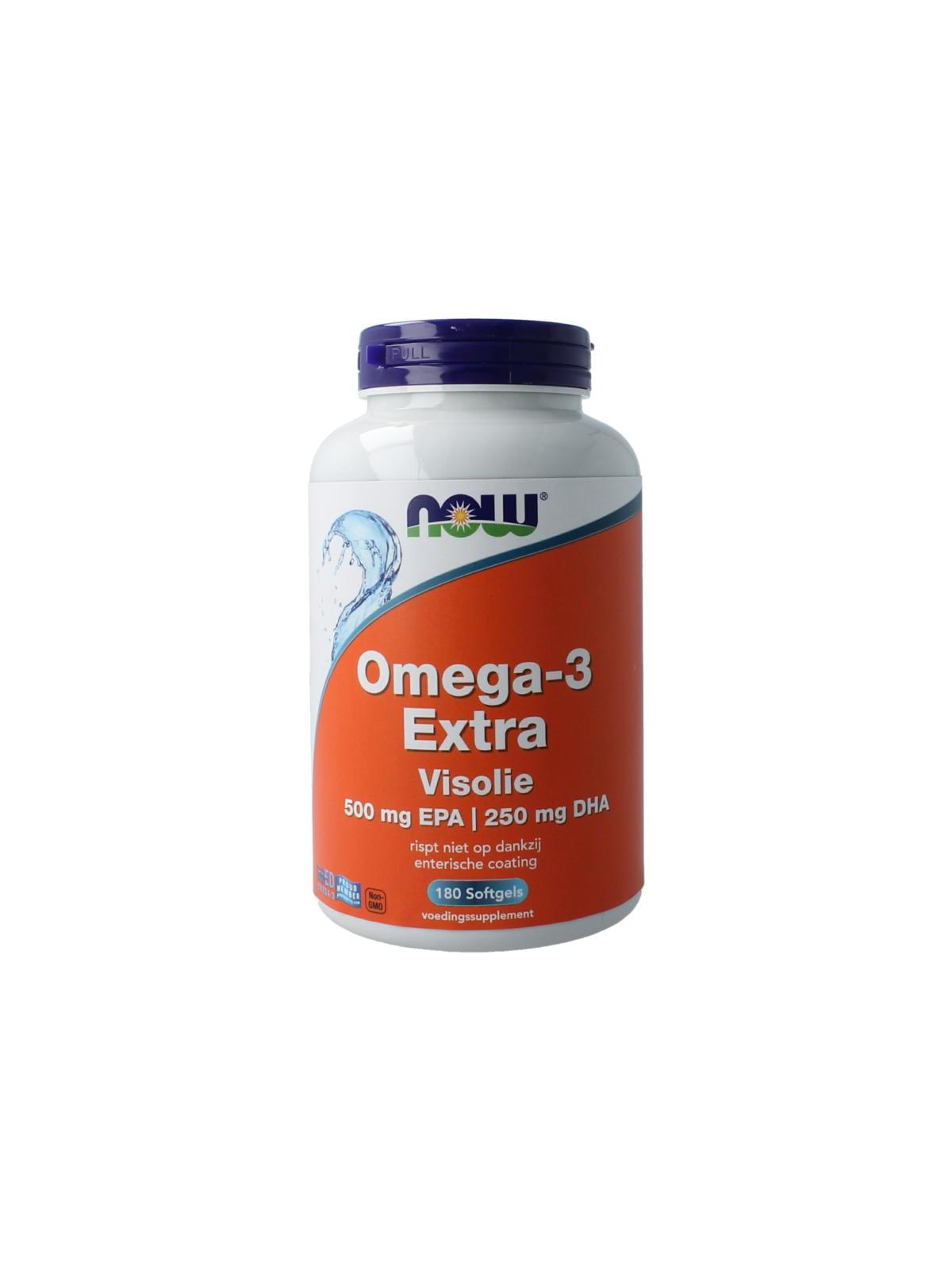 NOW omega 3 extra visolie 500 mg