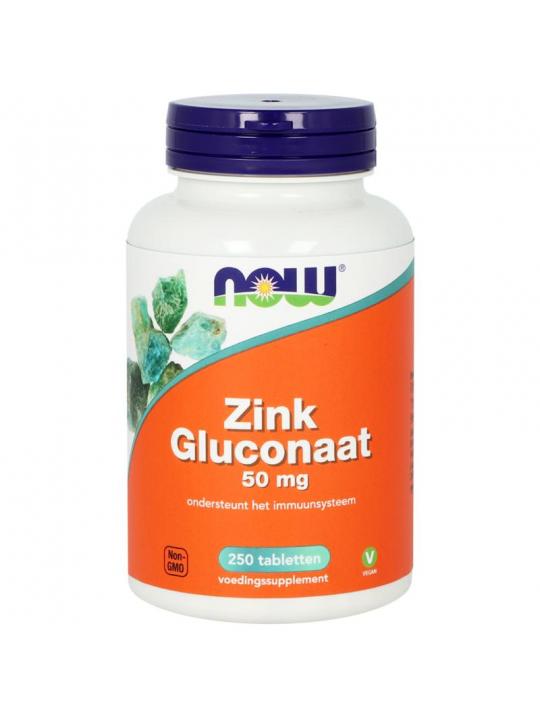 NOW zink glucoraat 50 mg