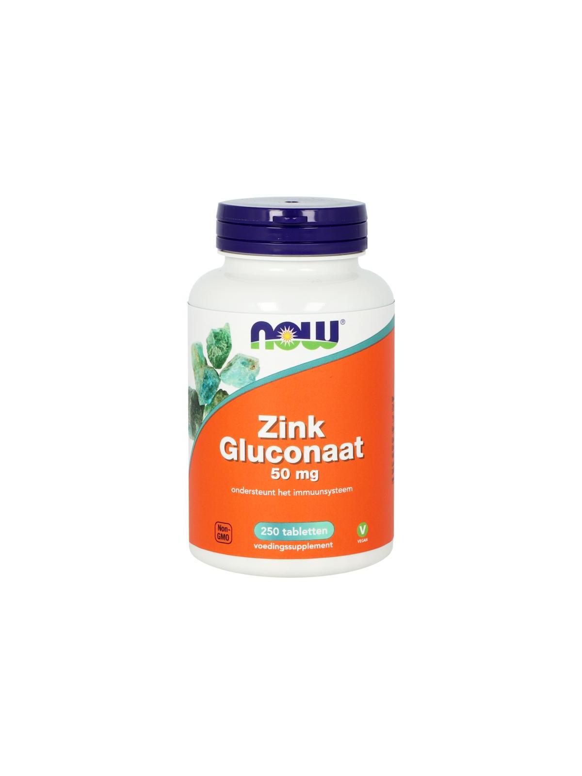 NOW zink glucoraat 50 mg