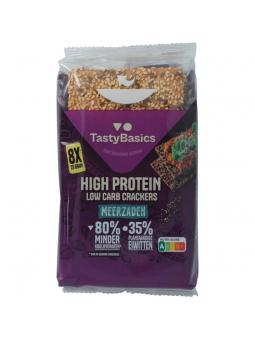 Less carb-high protein crackers meerzaden