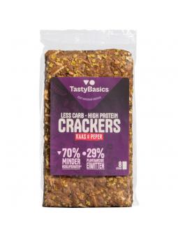 Less carb-high protein crackers kaas peper
